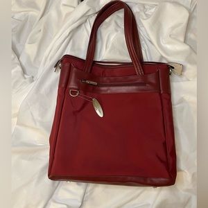 Samsonite laptop carryon tote, red/burgundy
